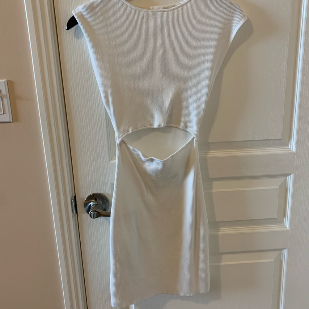 White Aritzia dress with cutout